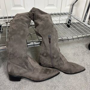 Marc Fisher Over the Knee Suede Boots - Brown